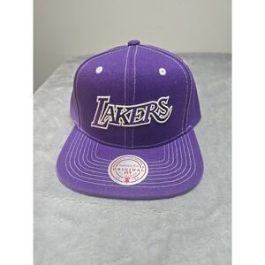 Mitchell & Ness Purple Los Angeles Lakers Energy Contrast Snapback Hat New